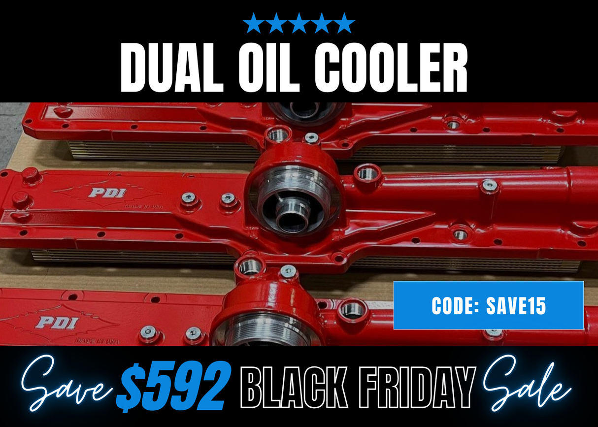 PDI Big Boss Performance Dual Oil Cooler for Cummins X15 | ISX